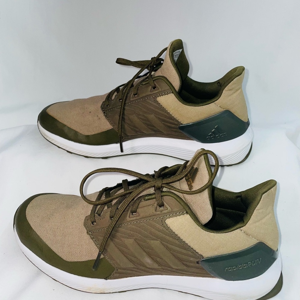 Adidas Men's Tan and Green Running Shoes